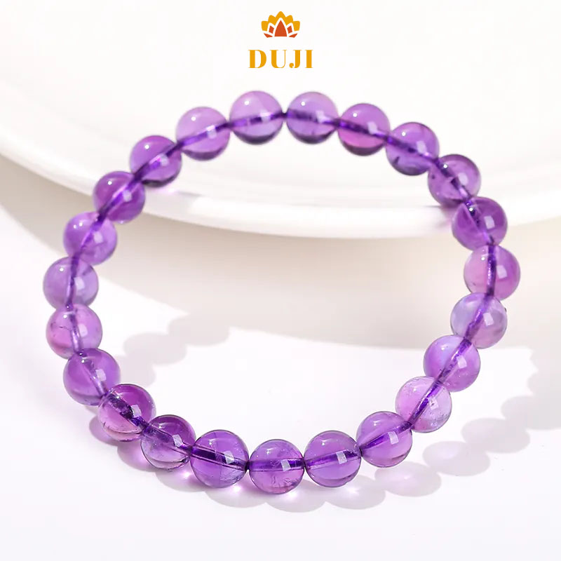[DUJI] Vòng tay thạch anh tím Uruguay tự nhiên 7A đá tự nhiên 100%
