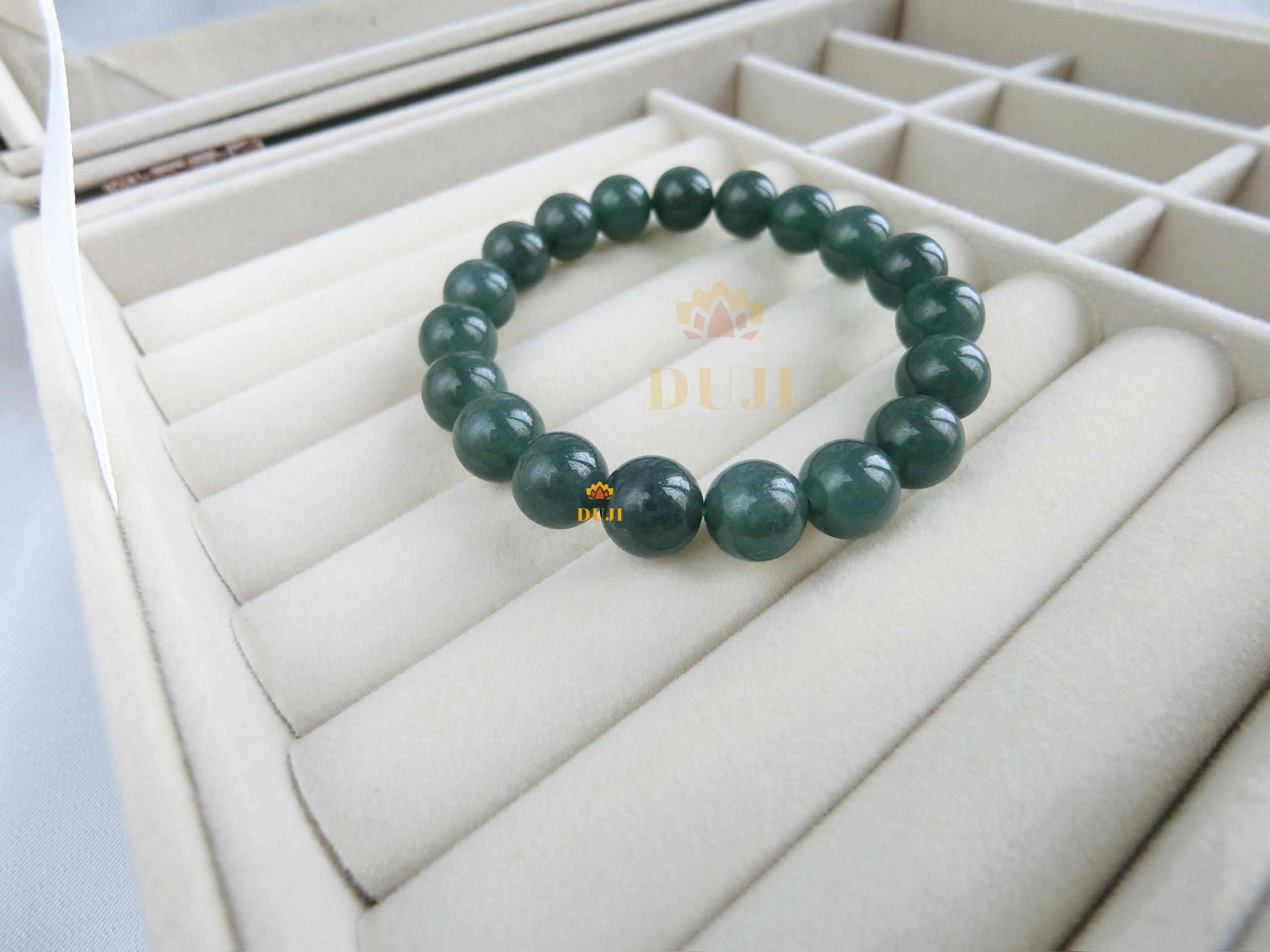 Vòng tay Lam Băng Ngọc 10mm chất lượng cao Type A