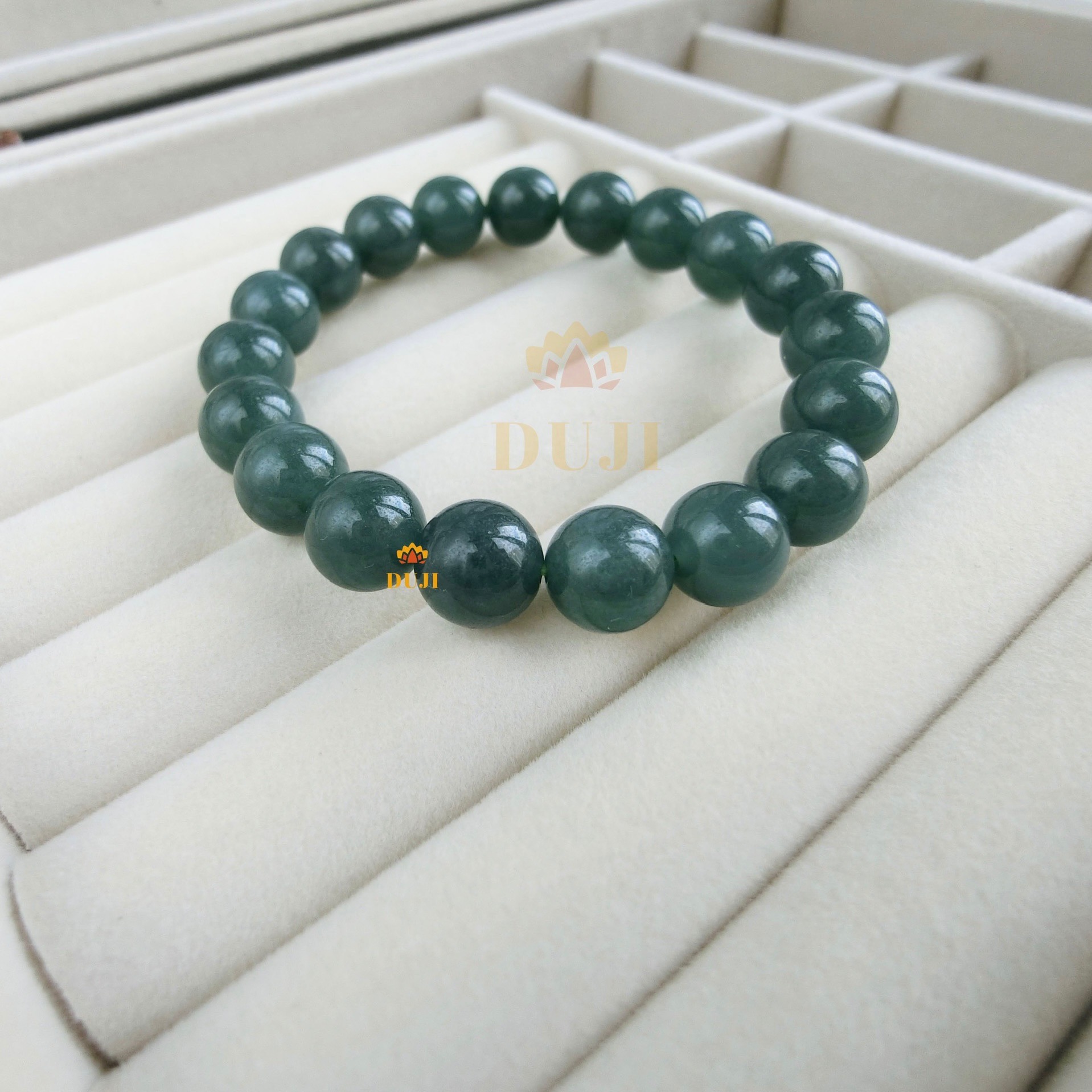 Vòng tay Lam Băng Ngọc 10mm chất lượng cao Type A