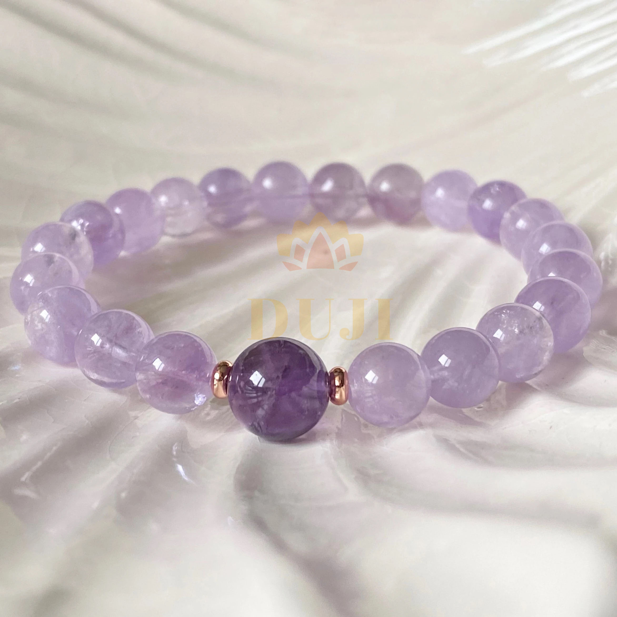 Vòng tay Thạch Anh Tím Lavender Mix