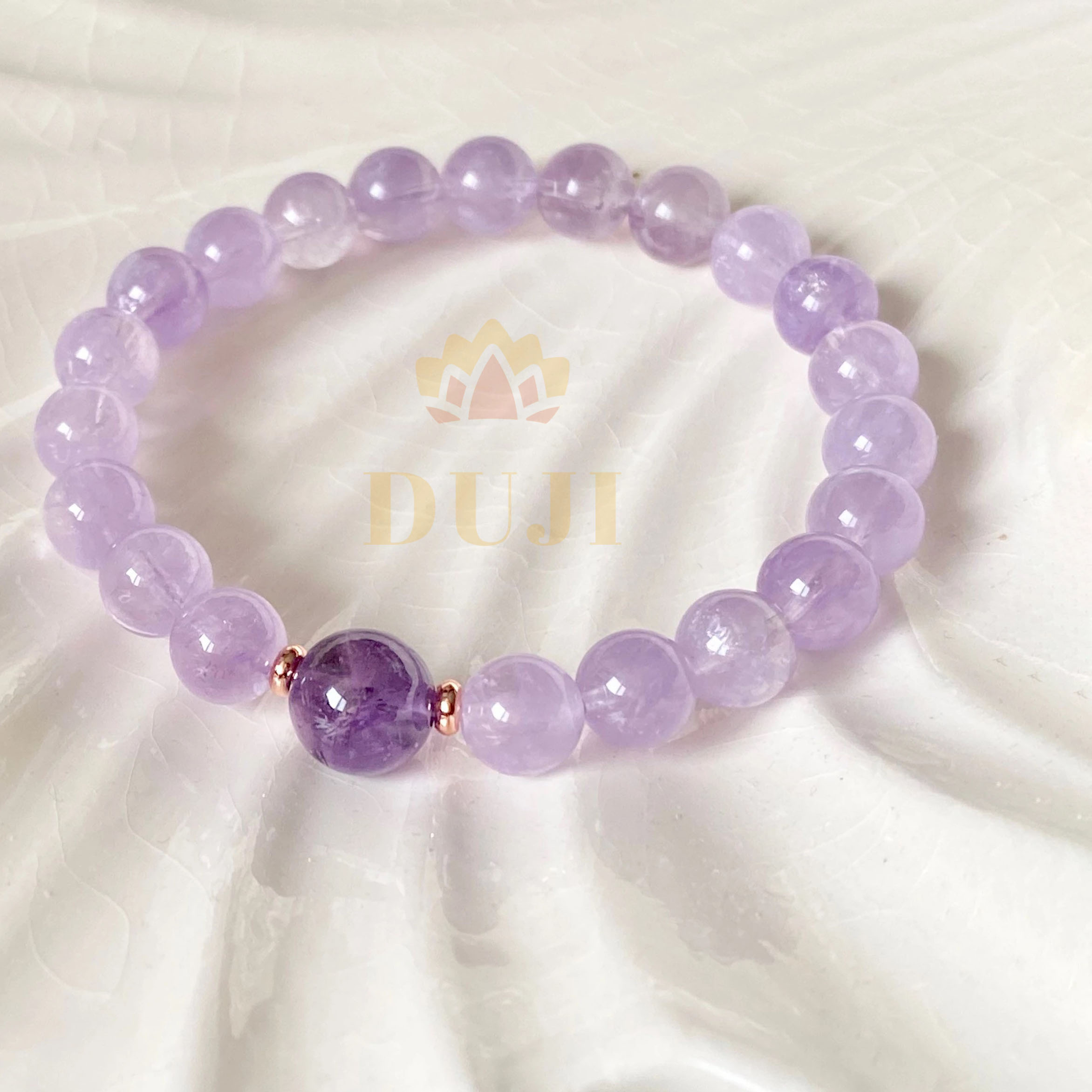 Vòng tay Thạch Anh Tím Lavender Mix