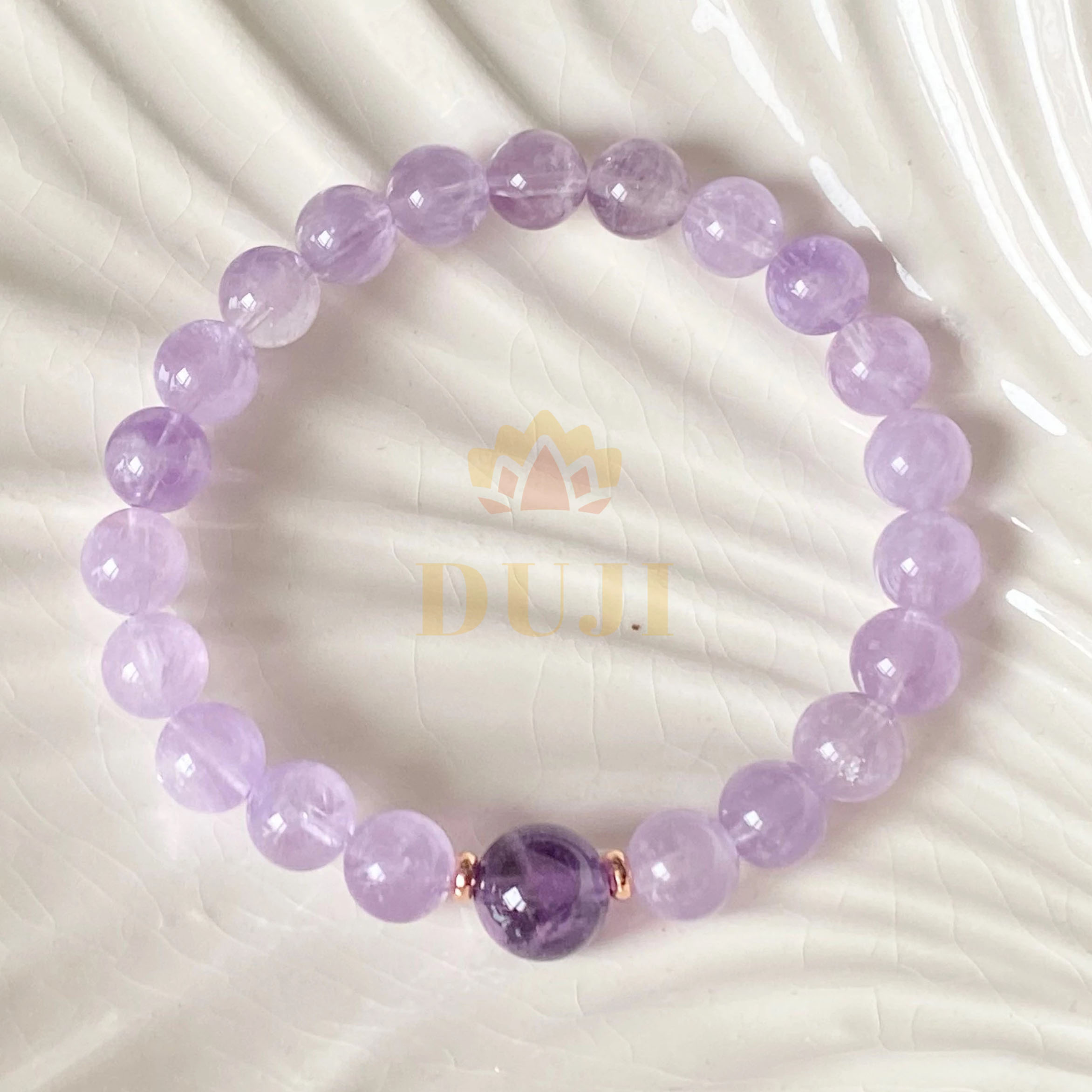 Vòng tay Thạch Anh Tím Lavender Mix