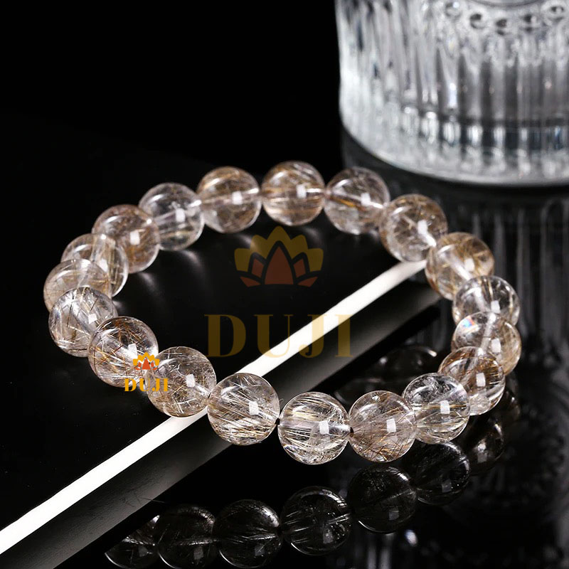 Vòng tay Thạch Anh Tóc Bạch Kim 7A