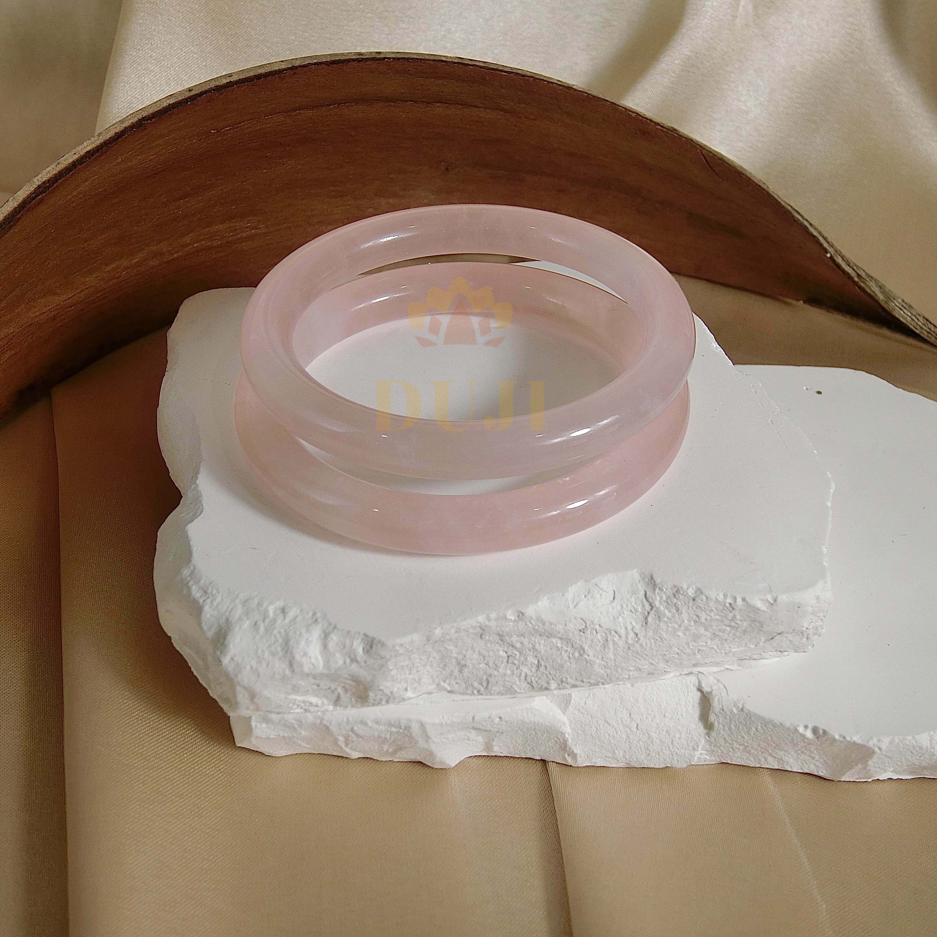 Vòng tay thạch bản Thạch Anh Hồng