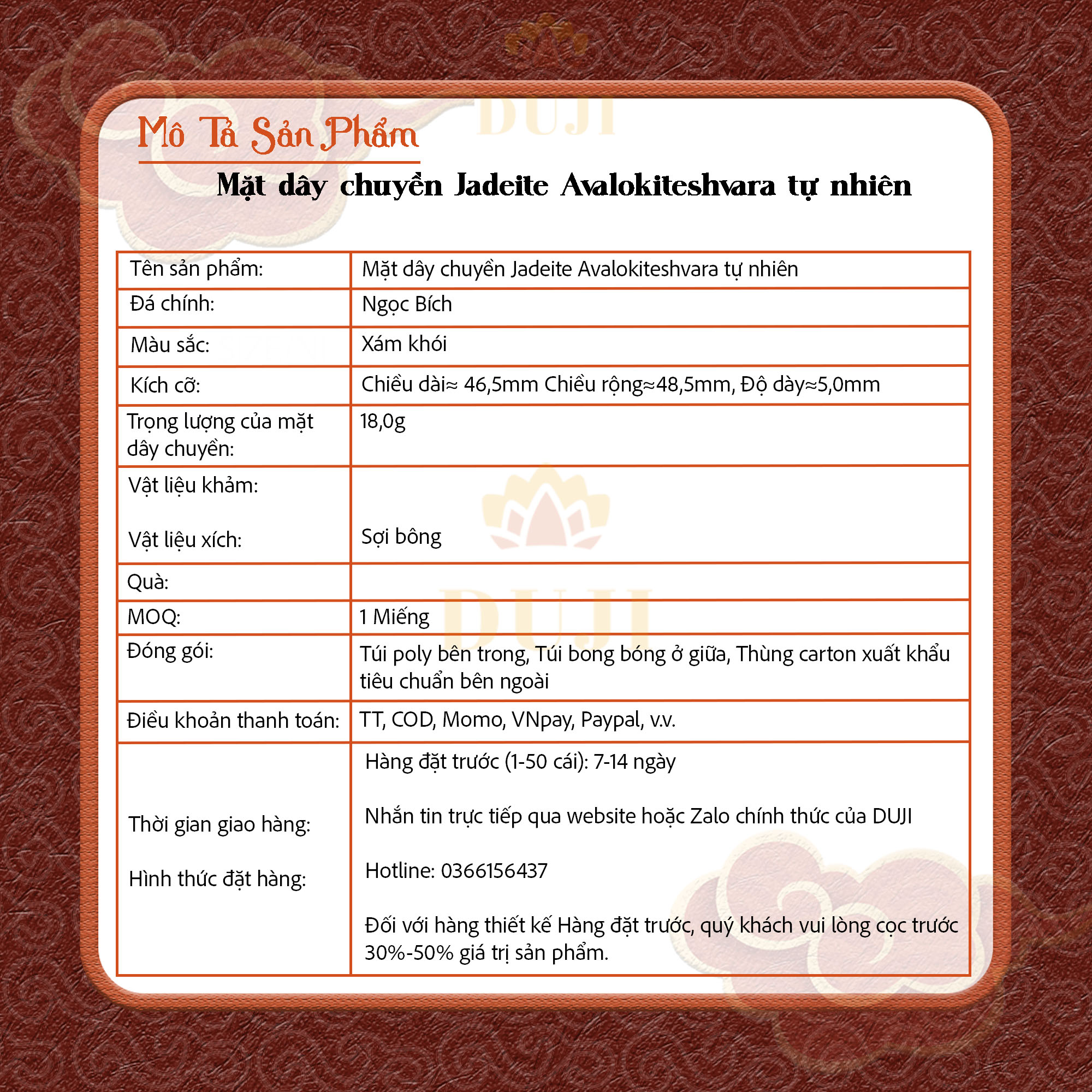 Mặt dây chuyền ngọc bích tự nhiên Avalokiteshvara Avalokiteshvara màu xanh nước loại ngọc bích