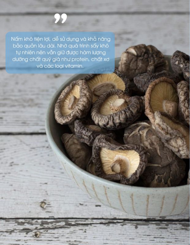 Các loại nấm khô phổ biến trên thị trường hiện nay
