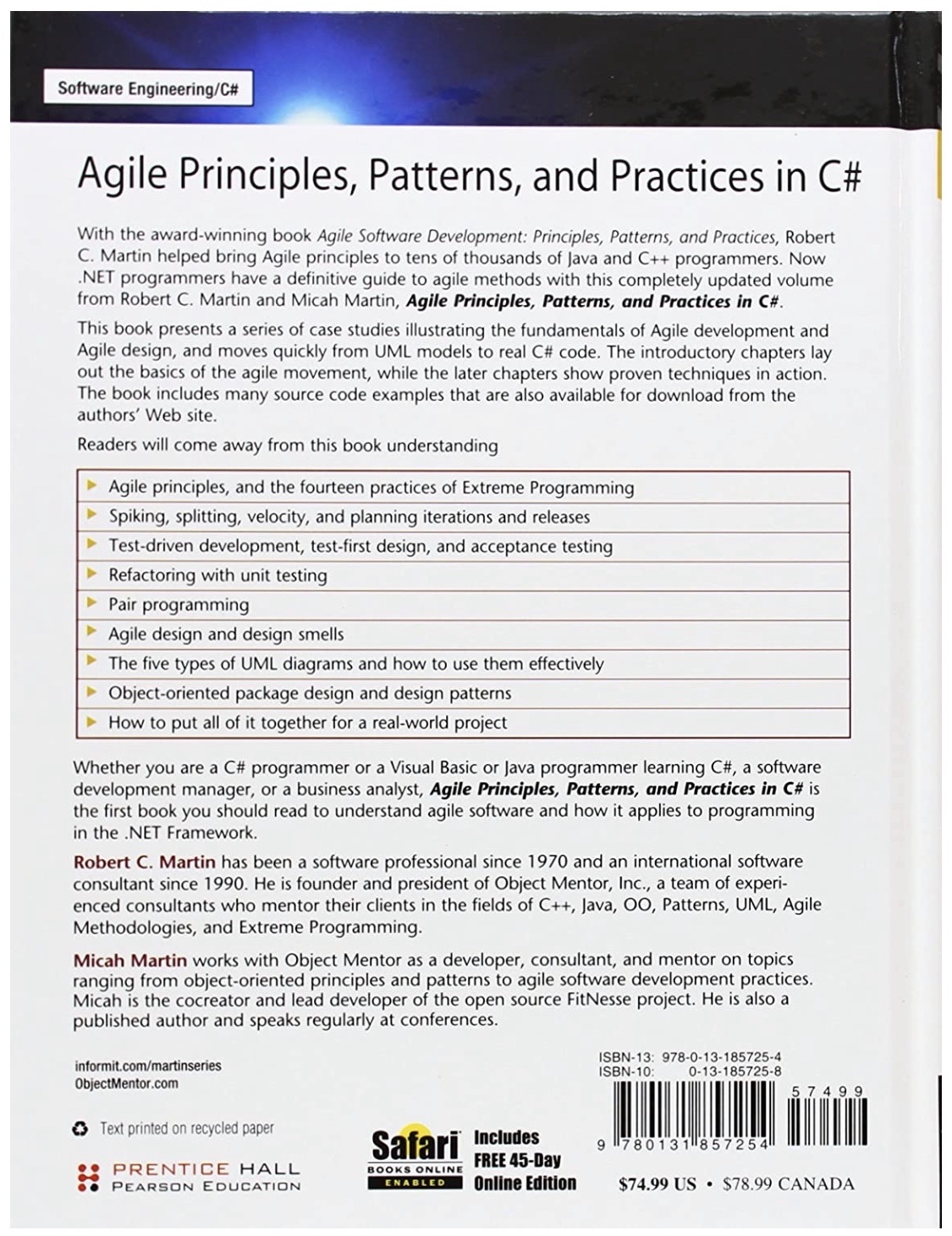 Agile Principles, Patterns, and Practices in C#