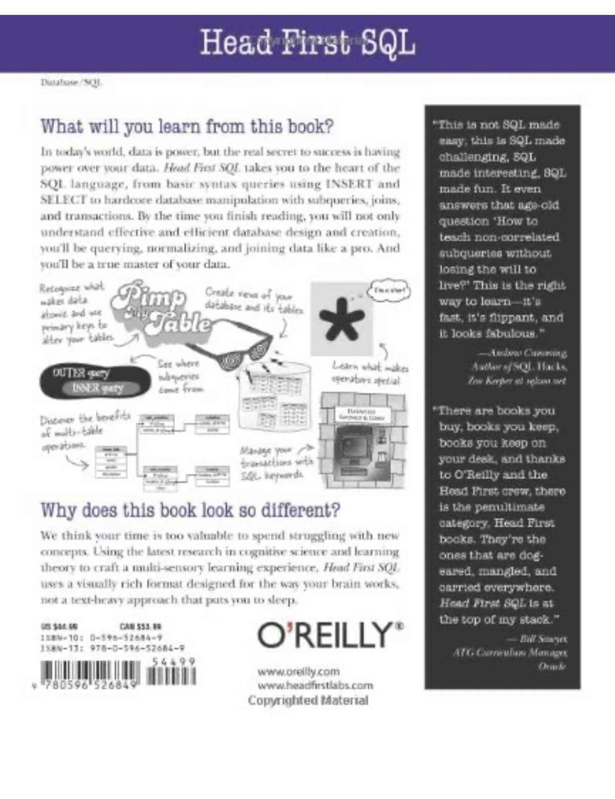 Head First SQL: Your Brain on SQL -- A Learner's Guide