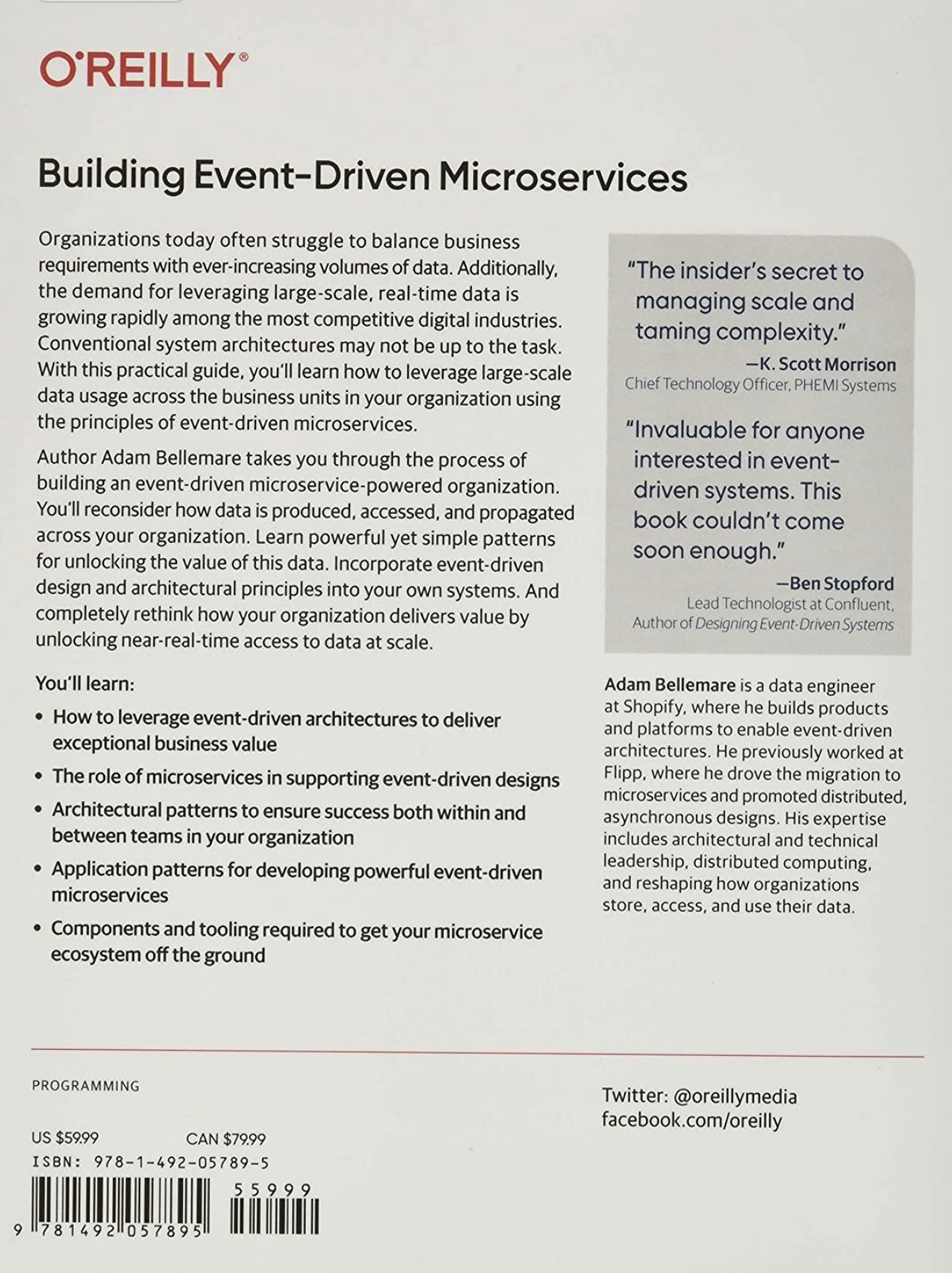 Building Event-Driven Microservices: Leveraging Organizational Data at Scale