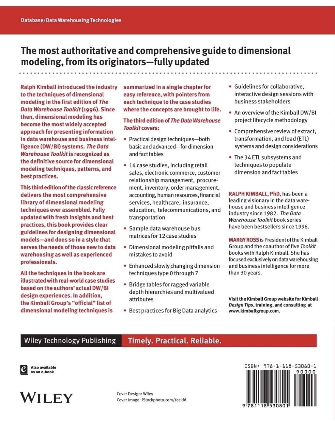 The Data Warehouse Toolkit: The Definitive Guide to Dimensional Modeling, 3rd Edition