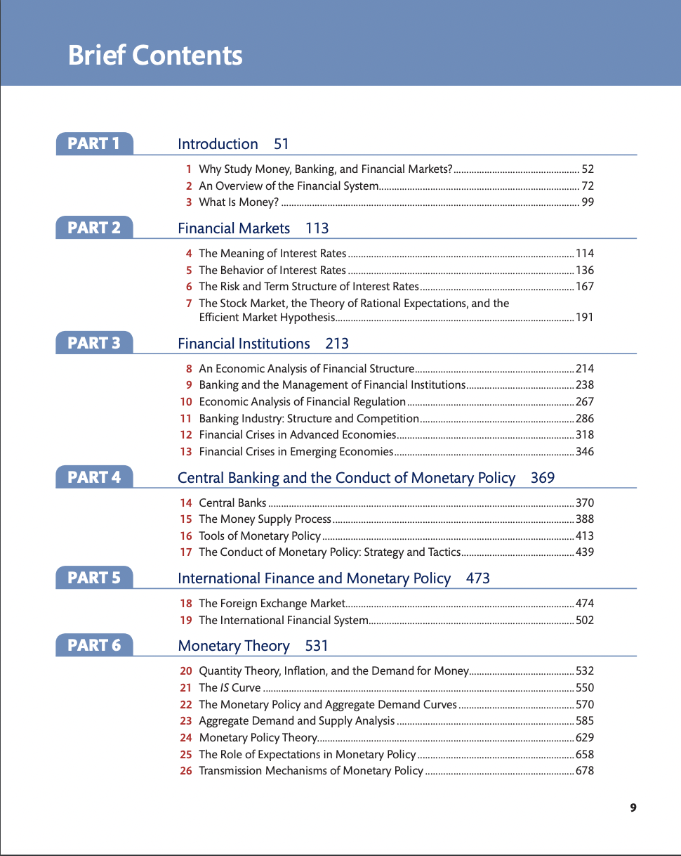 The Economics of Money, Banking and Financial Markets