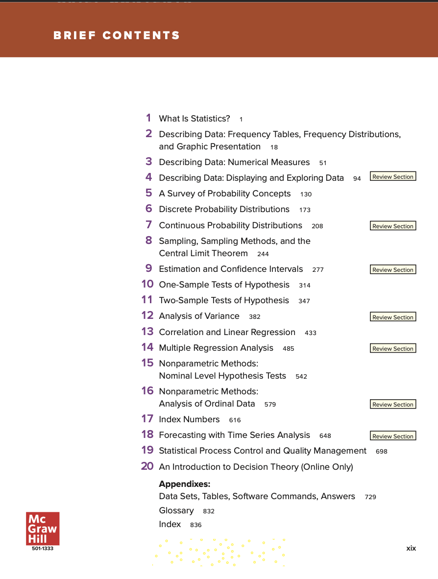 Statistical Techniques in Business and Economics 18th
