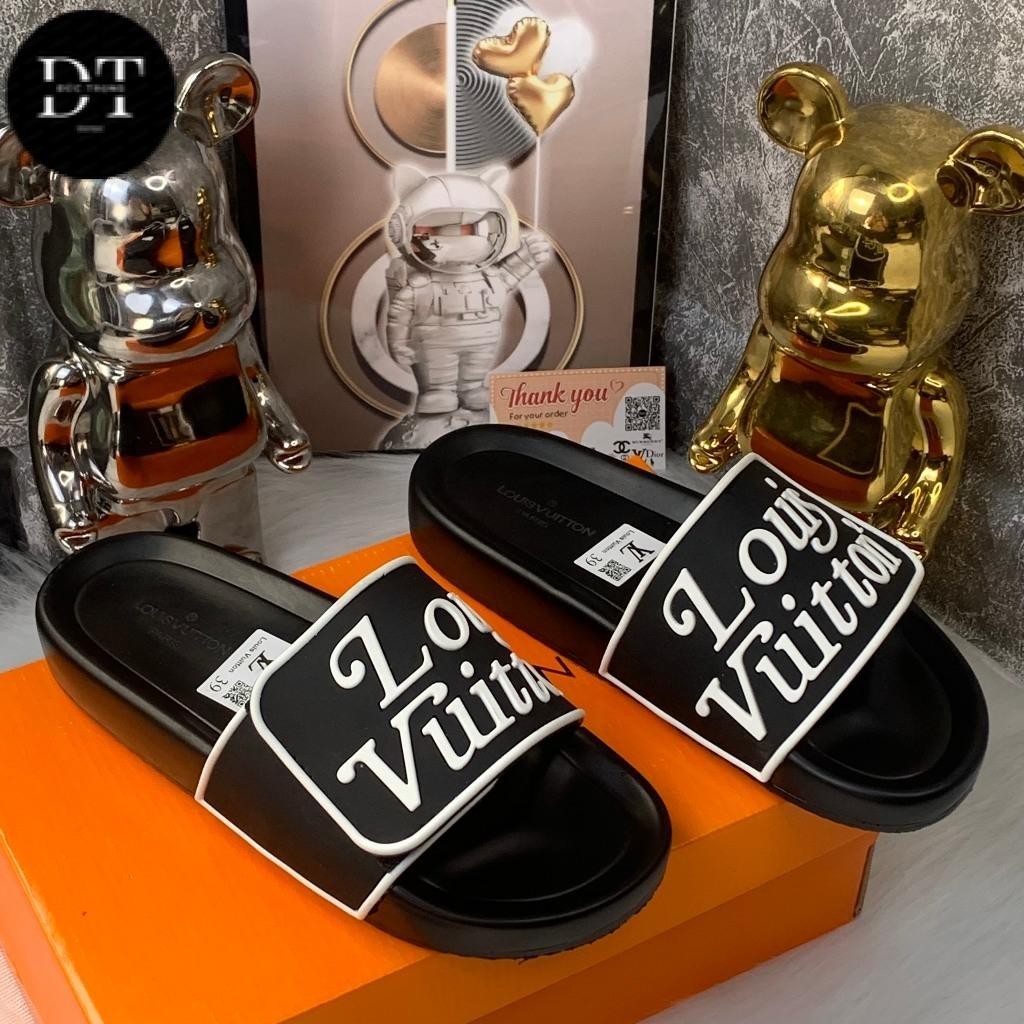 Dép Nam Nữ LV đế độn quai dán Kiểu Cách Độc Lạ - Dép Quai vải 2 lớp, đế đúc công nghệ cao chống nún tốt dép bền đẹp
