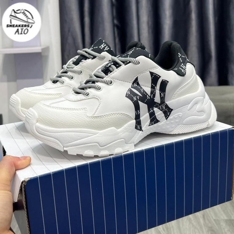 [AIO sneaker] Giày MLB BigBall Chunky Diamond Monogram New York Yankees Black - Bản Đẹp best Fullbox | MONO NY V2