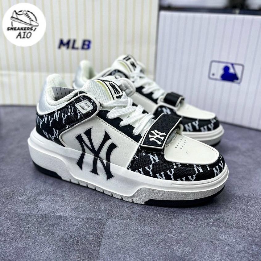 Giày thể thao nam nữ đế độn màu đen NY chunky liner Mid Basic New York Yan/kees 2023 quai dán mới siêu êm nhẹ