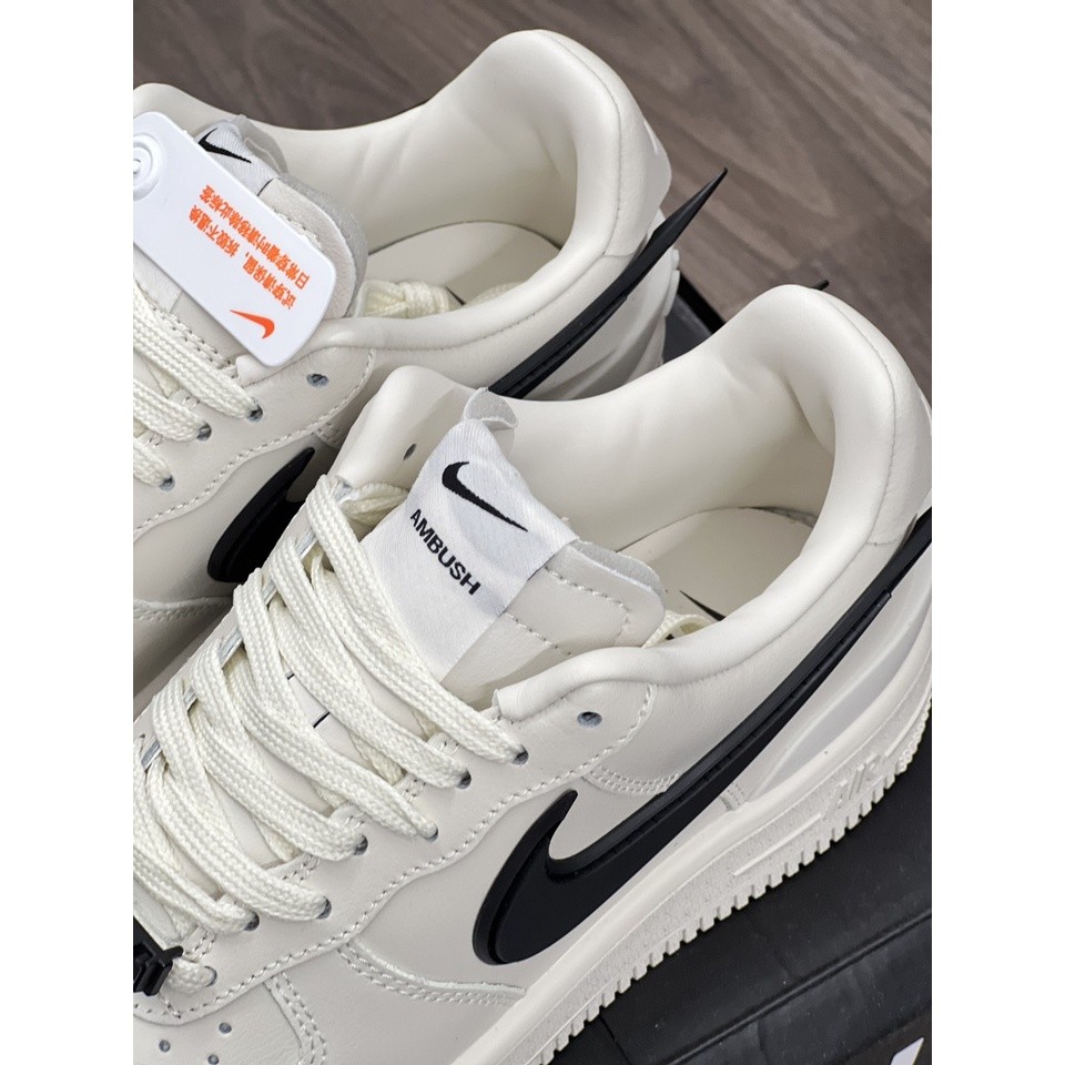 Giày Thể Thao Air Force 1 Low SP 'Ambush Phantom Best Quality Sneaker AF1 Be Vệt Đen Dài Full Box + Bill Bản Mới 2024