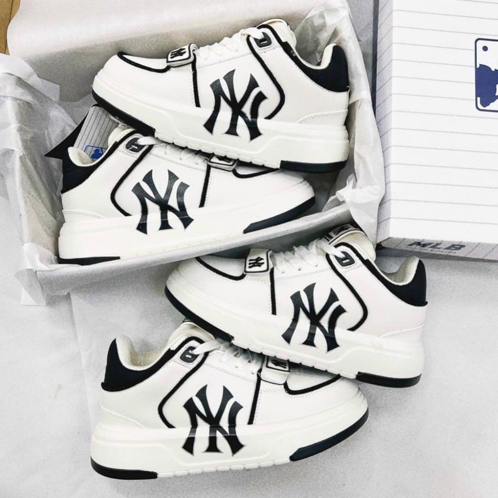 Giày thể thao nam nữ đế độn MLB chunky dán, Giày MLB Chunky quai dán Liner Mid Basic New York Yankees Hàng Mới Hot 2023