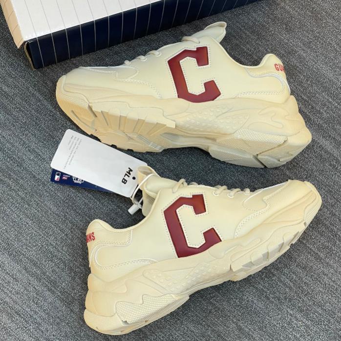 Giày Thể Thao Nữ Tăng Chiều Cao 7cm MLB Chunky A Cleveland Guardians,MLB Độn Đế Chữ C Độn Đế mlb chunky độn đế chữ c
