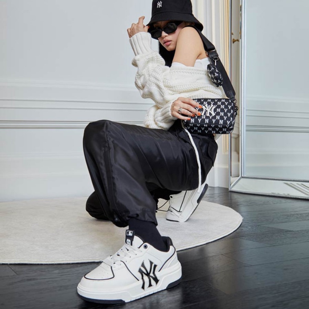 Giày MLB BigBall Chunky Liner New York Yankees Off White,Giày mlb chunky liner high hot nhất 2022, hàng cao cấp FULL BOX