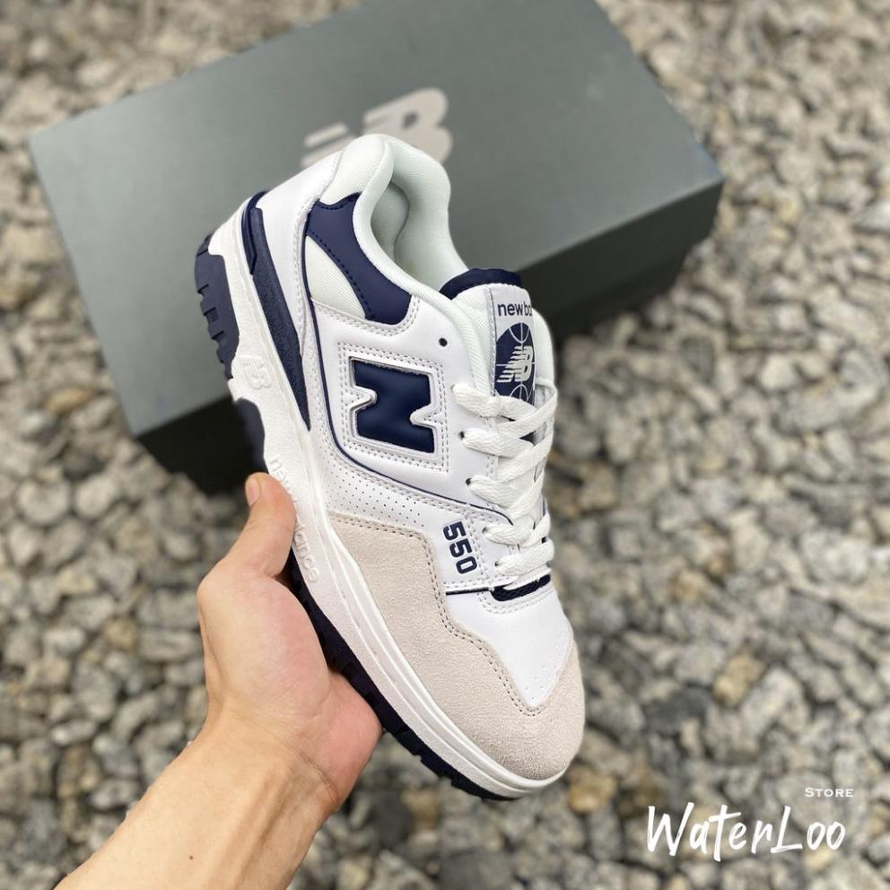 Giày Thể Thao Nam Nữ NB 550 'White Navy' - NB550 NB 550 Màu Trắng Xanh Tím Than, NB 550 ‘White Navy’ BB550WA1