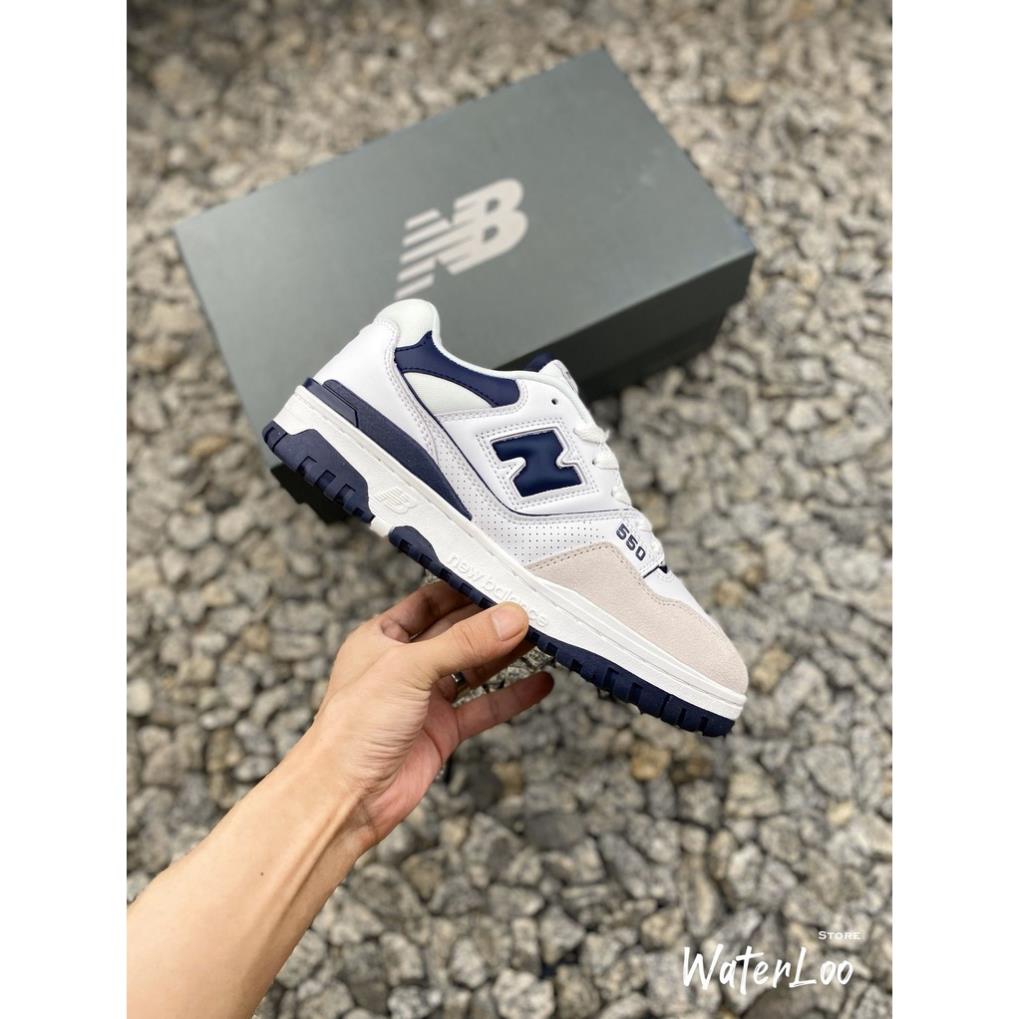Giày Thể Thao Nam Nữ NB 550 'White Navy' - NB550 NB 550 Màu Trắng Xanh Tím Than, NB 550 ‘White Navy’ BB550WA1