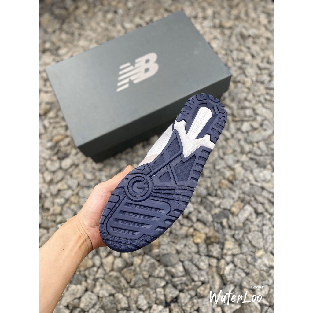Giày Thể Thao Nam Nữ NB 550 'White Navy' - NB550 NB 550 Màu Trắng Xanh Tím Than, NB 550 ‘White Navy’ BB550WA1