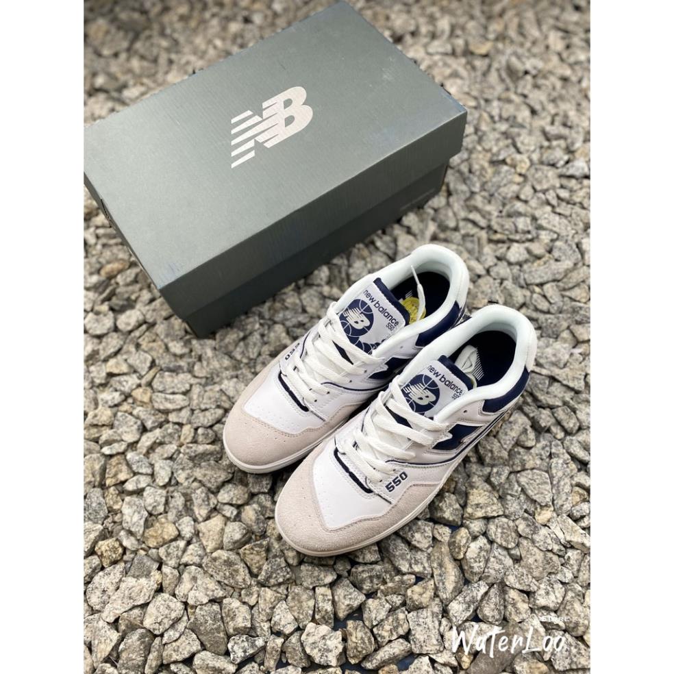 Giày Thể Thao Nam Nữ NB 550 'White Navy' - NB550 NB 550 Màu Trắng Xanh Tím Than, NB 550 ‘White Navy’ BB550WA1