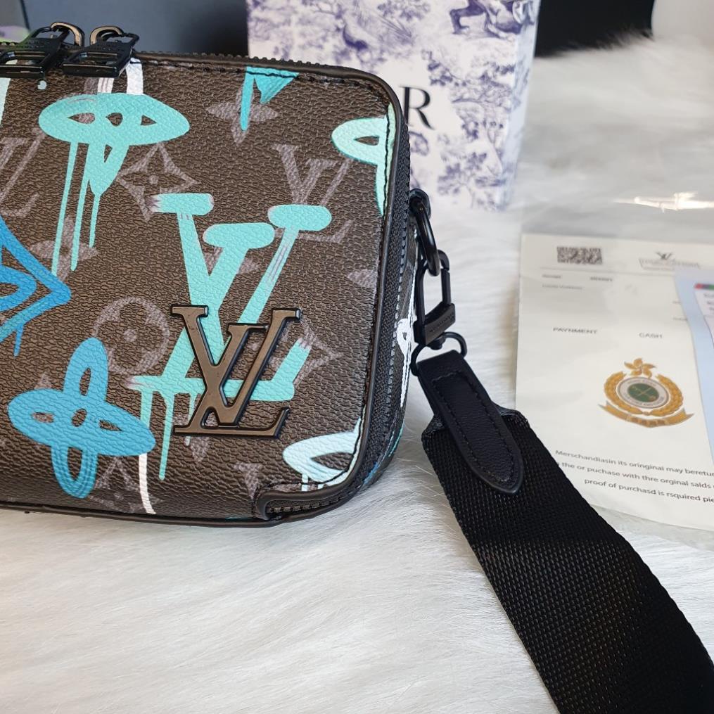 Túi đeo chéo LV nam nữ họa tiết Da cao cấp hàng QUẢNG CHÂU CAO CẤP,Túi đeo chéo LV Trio Messenger da NEW