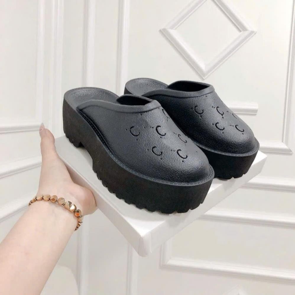 Dép sục nữ chất cao su xốp mềm nhẹ cao 5P Dép bánh mì đế độn thời trang kiểu dáng Trendy bản cao cấp