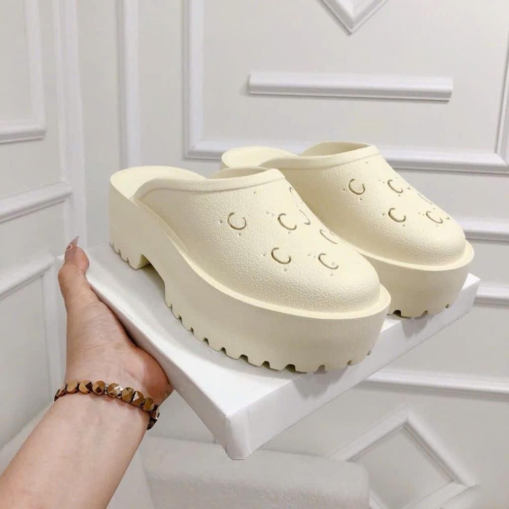Dép sục nữ chất cao su xốp mềm nhẹ cao 5P Dép bánh mì đế độn thời trang kiểu dáng Trendy bản cao cấp
