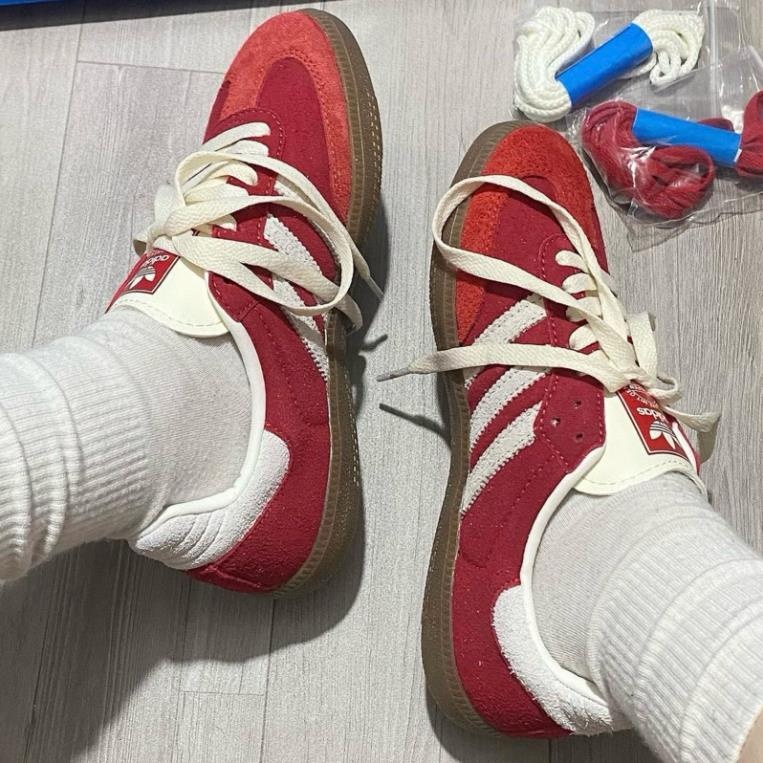 Giày thể thao SAMPA đỏ full box (tặng kèm 2 dây phụ) giầy sneaker red màu đỏ hot trend dành cho nữ