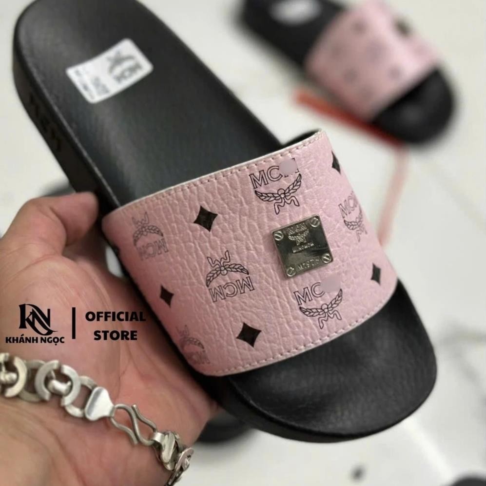 Dép quai ngang nam nữ M.C mác sành điệu.mẫu dép thời trang quai ngang đế PU chống trơn siêu cá tính FULL SIZE 37-43