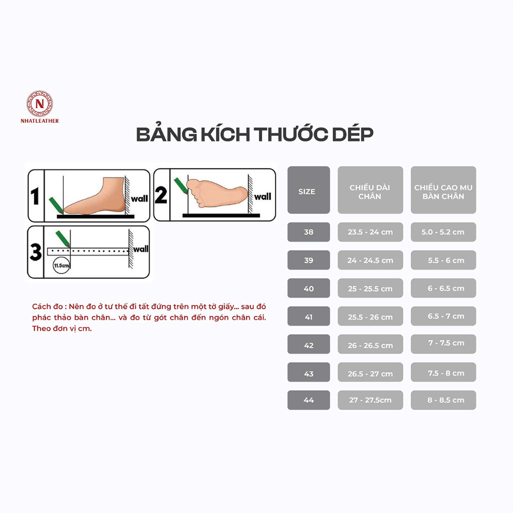 Dép Quai Ngang Da Bò Đế Cao Su NHATLEATHER - NSD-MD3