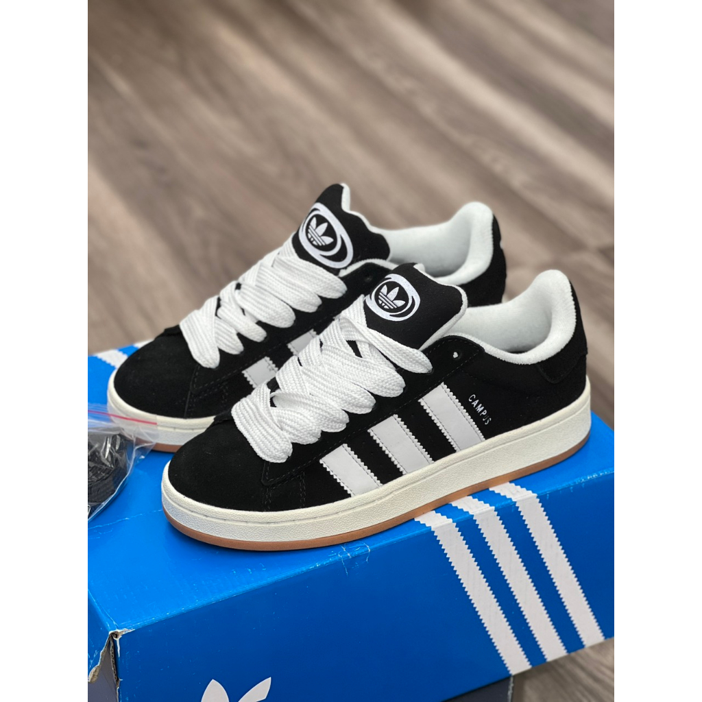 [AIO sneaker] Giày Thể Thao Adidas Campus 'Black White Gum' HQ8708 Campus Đen Sọc Trắng Đế Vàng