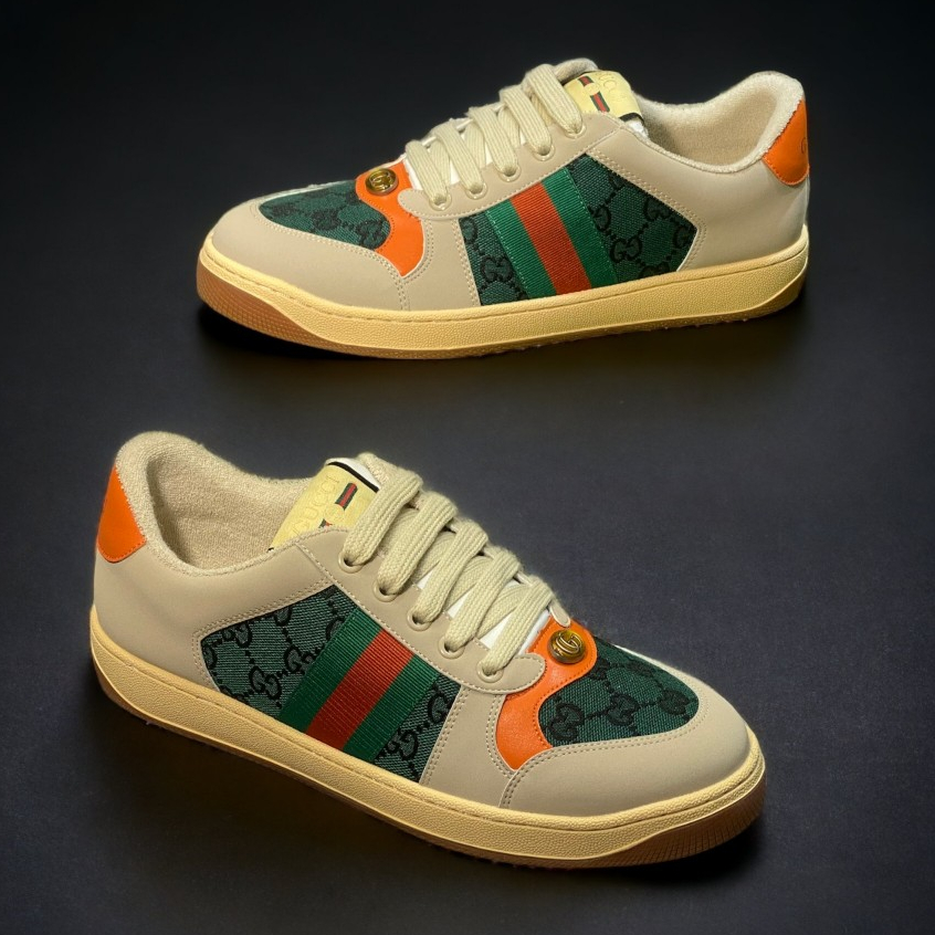 Giày Thể Thao Gu.cci Sơn Tùng Xanh Cam hàng Cao Cấp, Giày Thể Thao Gucci Sơn Tùng Denim Xanh Cam full box