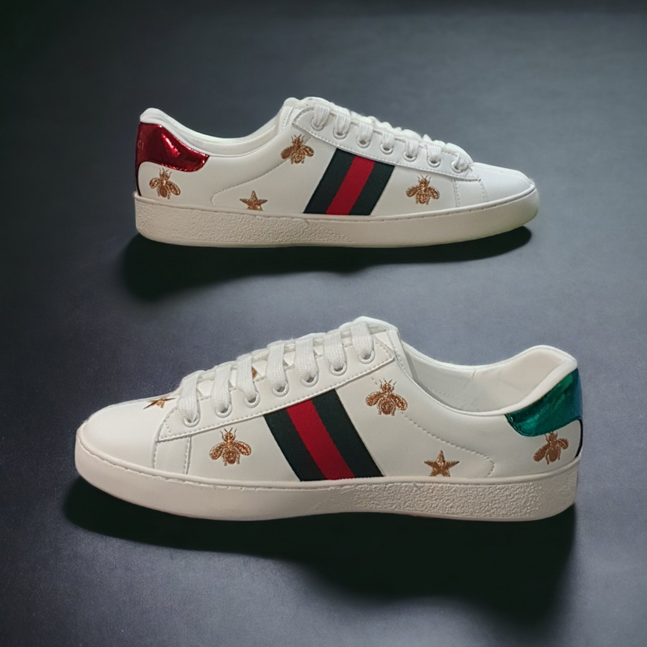 Giày thể thao Gu.cci 3 vạch Ong Sao thêu , giày Thể Thao Gu.cci Ong 3 vạch-New Sneaker, Giày Hot trend Full Box