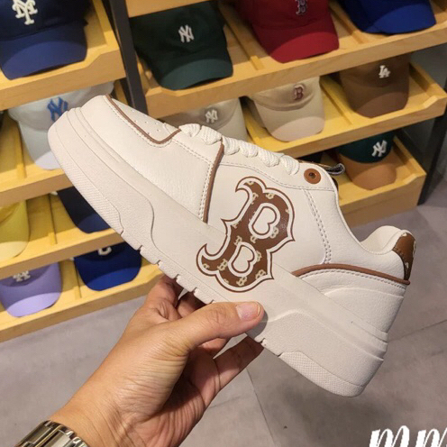 [AIO sneaker] Giày Thể Thao MLB Chunky Liner Classic Monogram Brown,Giày Sneaker MLB Nâu Kem