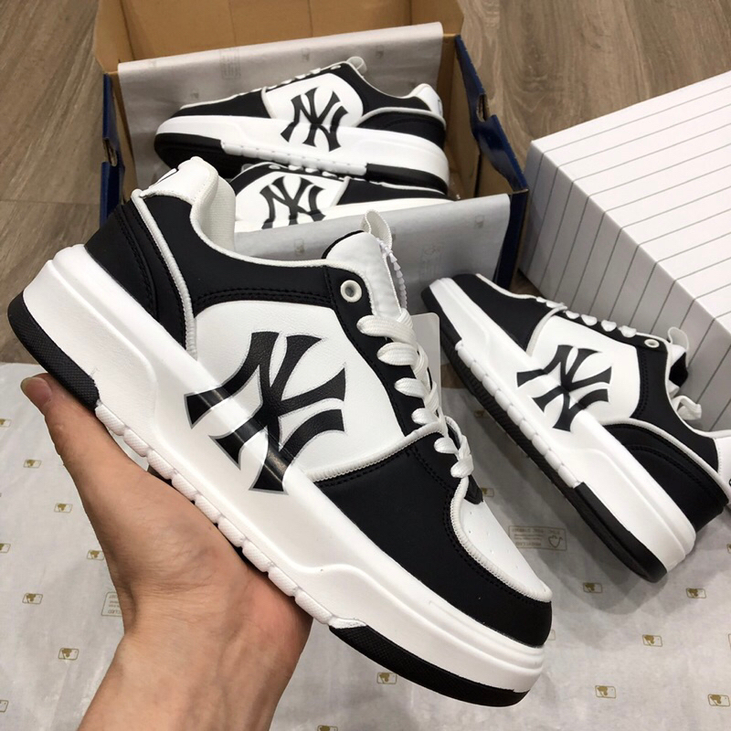 Giầy thể thao sneaker NY liner đen,NY chunky liner ,Giày MLB Chunky Liner Piano Black New York Yankees FULL BOX