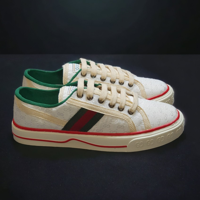 Giày Thể Thao Gu.cci Tennis 1977 'White Mini GG'. Giày Thể Thao Gu.cci Tennis 1977 Trắng Trơn,Giày Thể Thao GU.CCI MEN’S