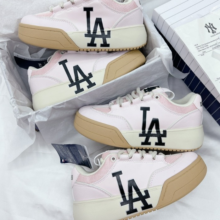 [ Xưởng Giày AIO ] Giày MLB Chunky Wide Los Angeles Dodgers New York Yankees 3Asxccw3N Màu hồng Đế Nâu
