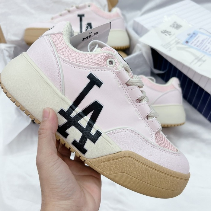 [ Xưởng Giày AIO ] Giày MLB Chunky Wide Los Angeles Dodgers New York Yankees 3Asxccw3N Màu hồng Đế Nâu