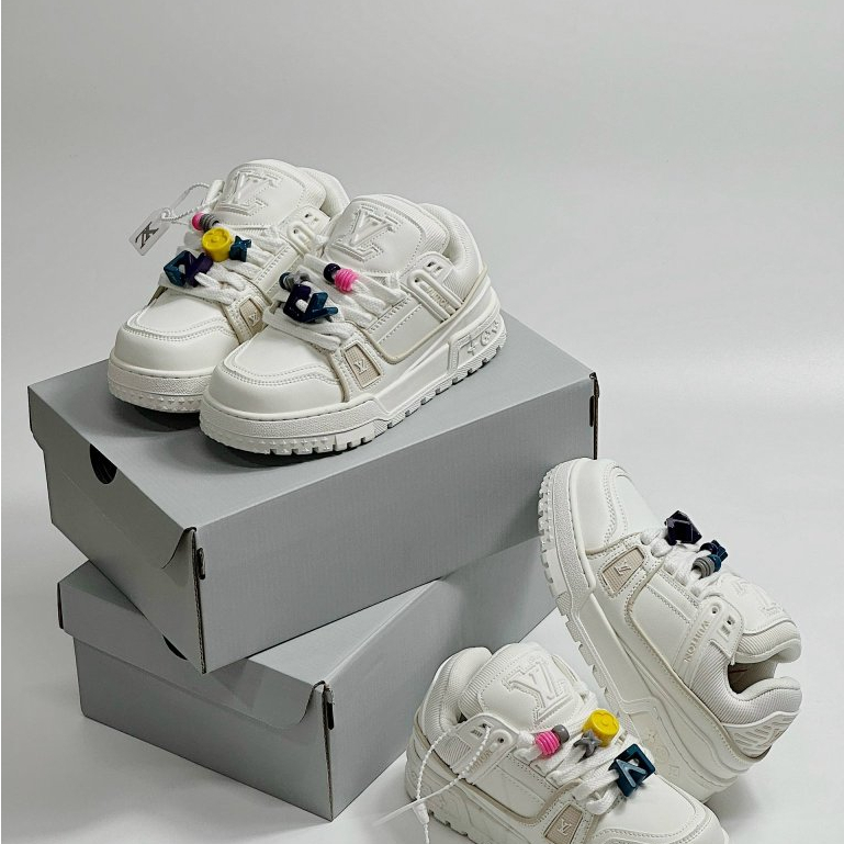 [ Xưởng Giày AIO ] [Sẵn] Giày LV_ Maxi Trainer White hàng Cao Cấp Full Box Chuẩn từng chi tiết | Ảnh thật