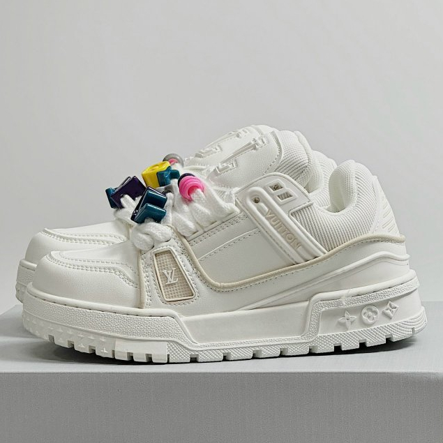 [ Xưởng Giày AIO ] [Sẵn] Giày LV_ Maxi Trainer White hàng Cao Cấp Full Box Chuẩn từng chi tiết | Ảnh thật