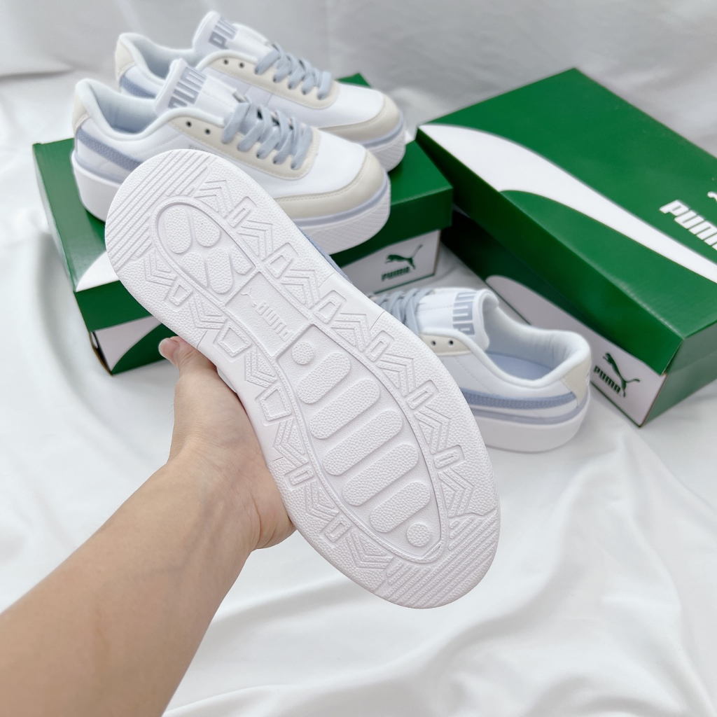 [AIO sneaker] siêu phẩm giày Pu.ma Oslo xanh nhạt đế cao siu đẹp fullbox miễn phí ship, PM Oslo Maja “White/Baby Blue”