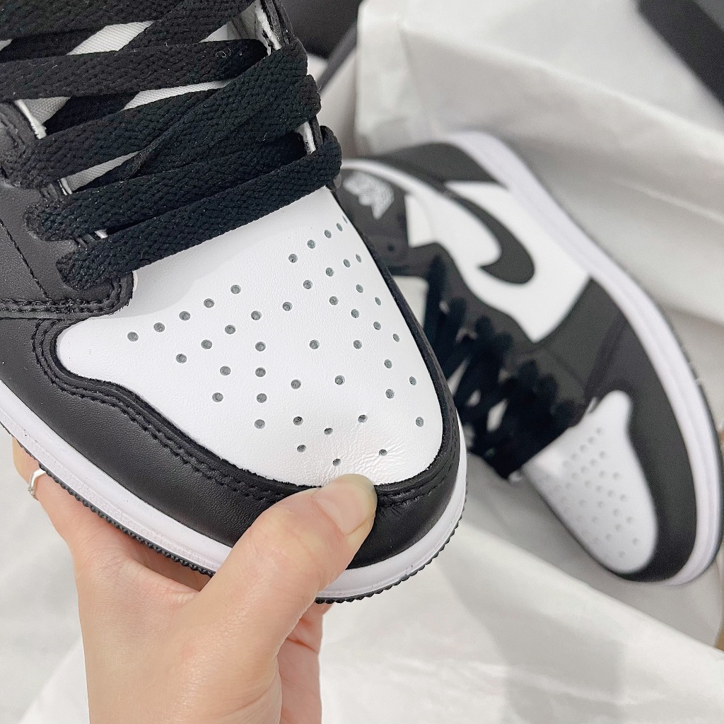 Giày Jordan Cổ Cao Thể Thao Nam Nữ, GIày JD1 Thời Trang Hight Panda Trắng Đen Bản Best Quality -full box