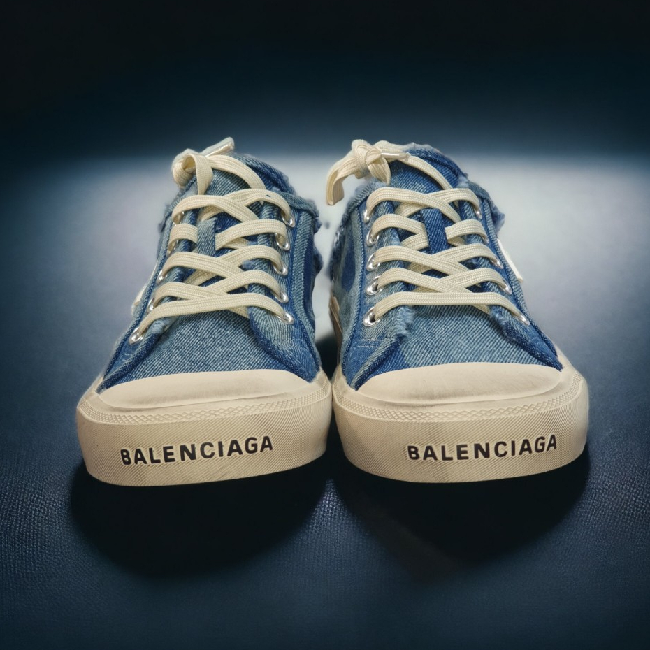 Giày, Sục thể thao BL bò bẩn xịn xò,Sục thế thao đạp gót BALENCIAGA canvas vải bò xanh cao cấp, Sục BALENCIAGA vải bò