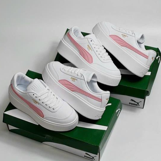 [AIO sneaker] GIÀY PUMA OSLO TRẮNG HỒNG ĐỘN ĐẾ, giày puma oslo maja - white pink - puma trắng hồng đế cao nữ