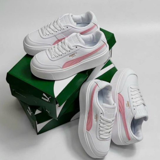 [AIO sneaker] GIÀY PUMA OSLO TRẮNG HỒNG ĐỘN ĐẾ, giày puma oslo maja - white pink - puma trắng hồng đế cao nữ