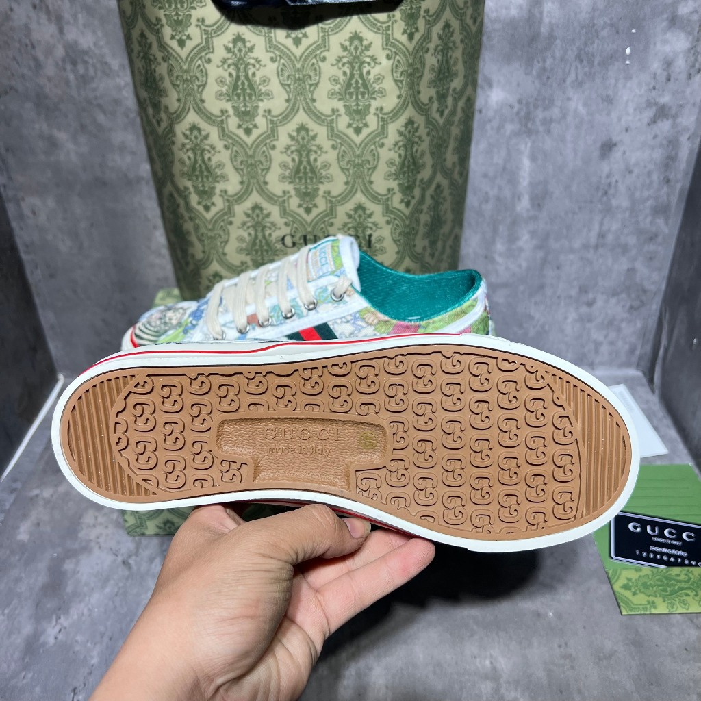 [ Ocean Park Luxury ]Giày Thể Thao Gucci Tennis 1977 Tiger. Giày Thể Thao Gucci Tennis Hổ Báo Cáo Chồn