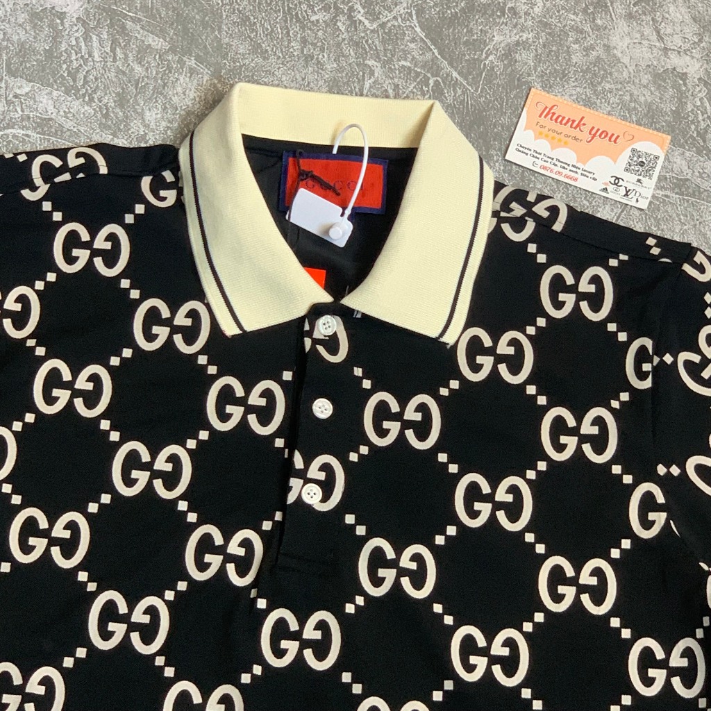 Áo Polo Gc cổ bẻ họa tiết Xích thun basic cộc tay phong cách trẻ trung chuẩn form 2024